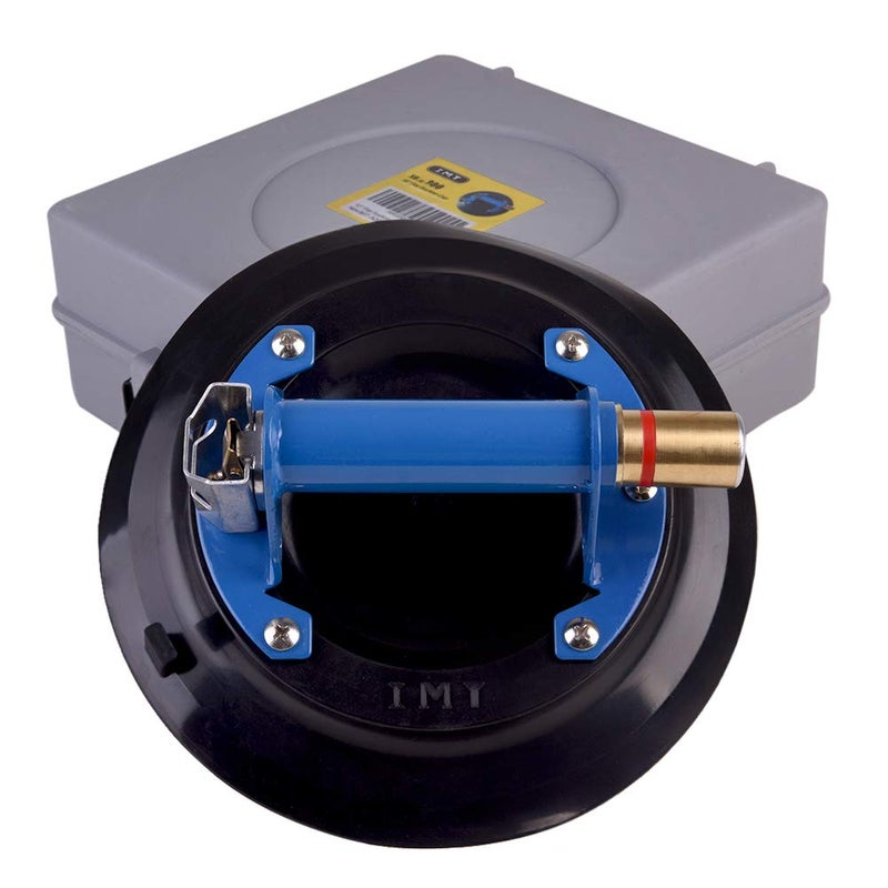 IMT 10" Metal Suction Cup for Glass, Vacuum Pump Suction Cups to Lift Large Glass, with Metal Handle and Brass Pump, 265lbs Load Capacity - Image 1